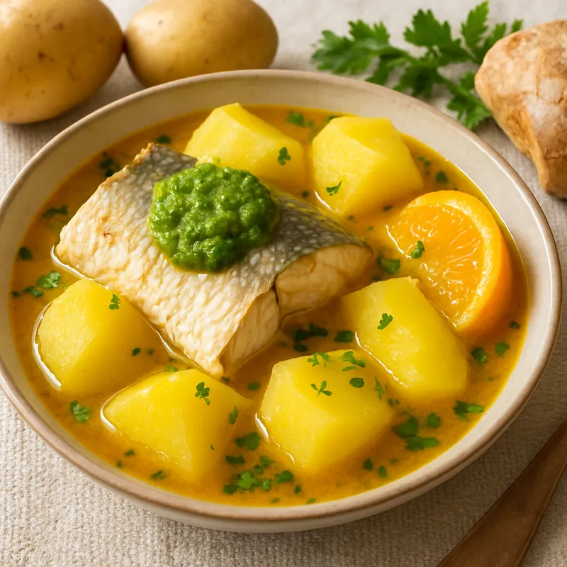 Sancocho Canario (Kanarischer Fisch- und Kartoffeleintopf)