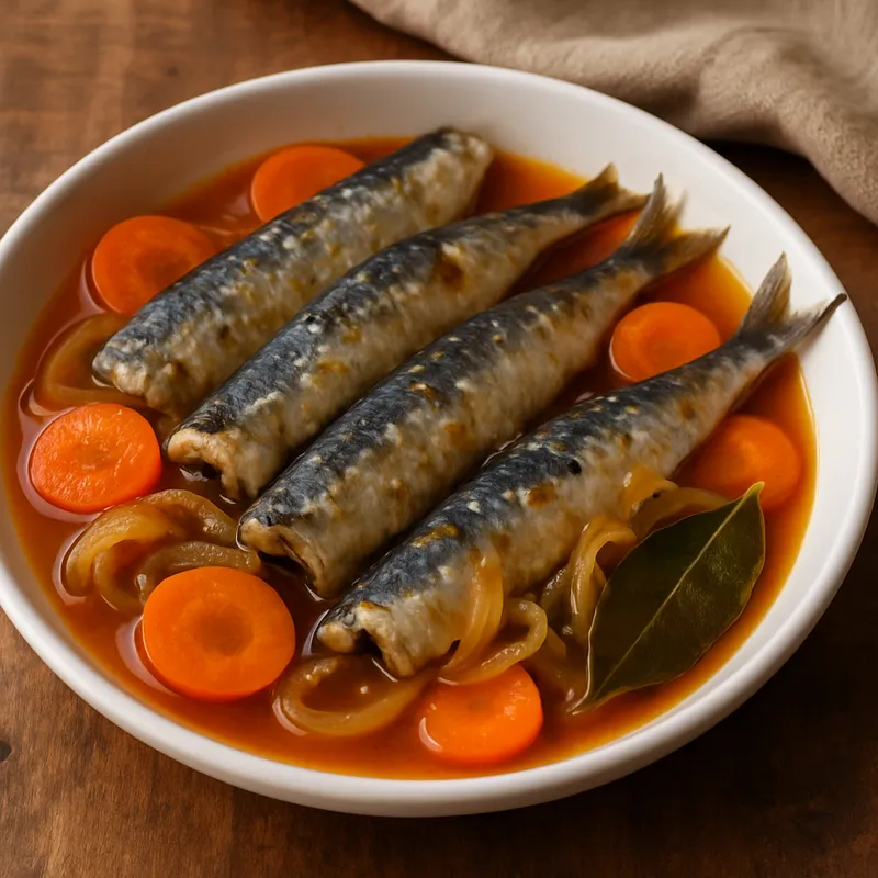 Sardinen Escabeche (Marinierte Sardinen)