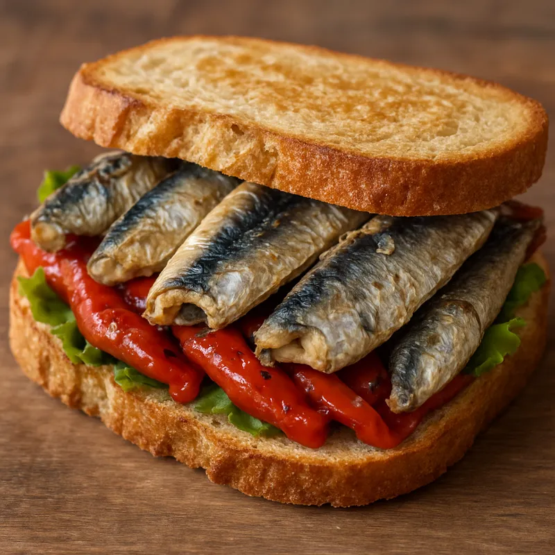 Sardinen-Paprika-Sandwich