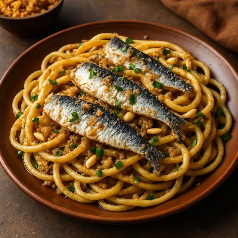 Sardinen-Pasta auf sizilianische Art
