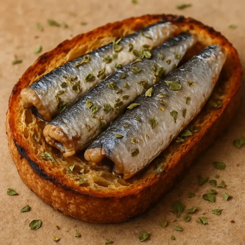 Sardinentoast mit Oregano