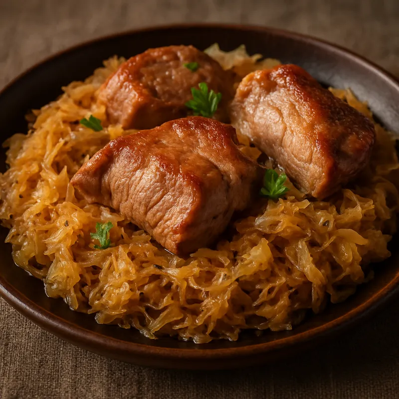 Sauerkraut mit Fleisch