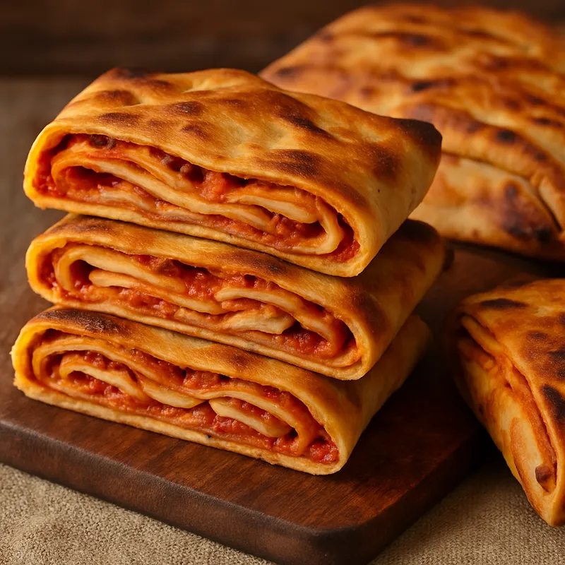 Scaccia Ragusana (Sizilianisches gefaltetes Fladenbrot)