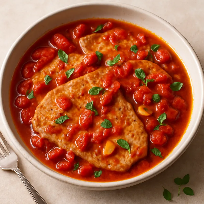 Scaloppine alla Pizzaiola (Kalbsschnitzel mit Pizzaiola-Sauce)