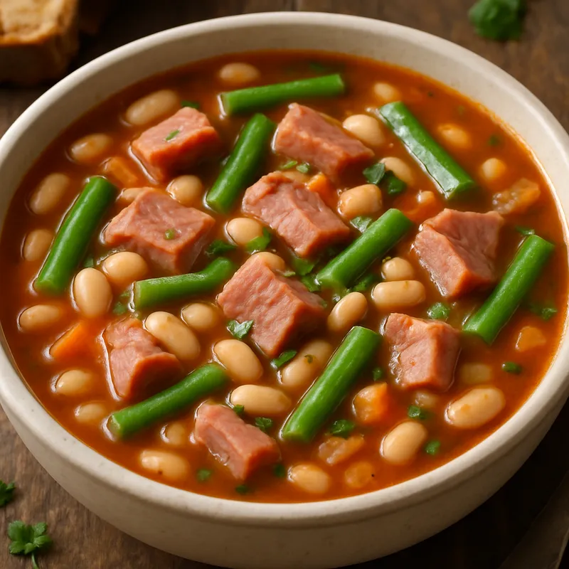 Schinken-Bohnen-Suppe