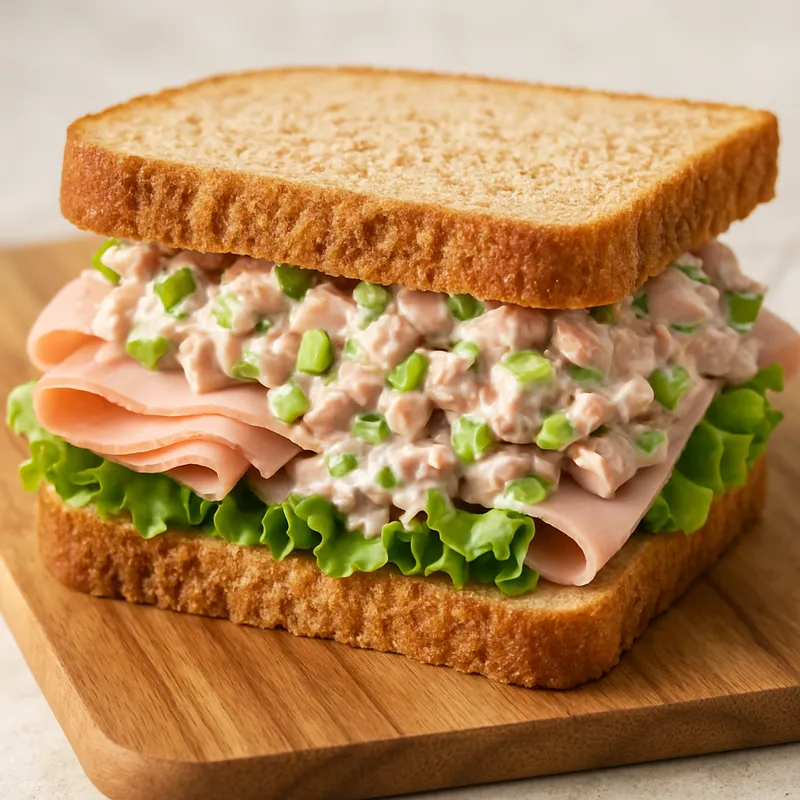 Schinkensalat-Sandwich