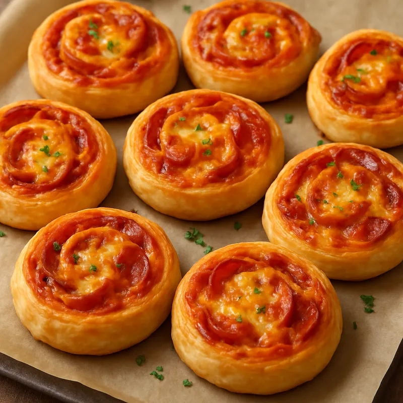 knusprige Pizzaschnecken