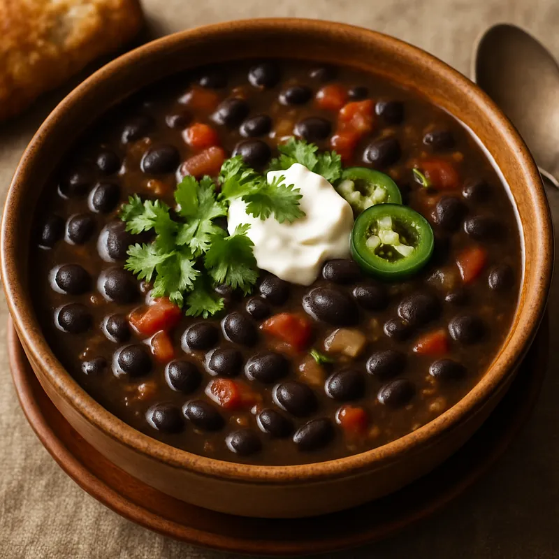 Schwarze-Bohnen-Suppe