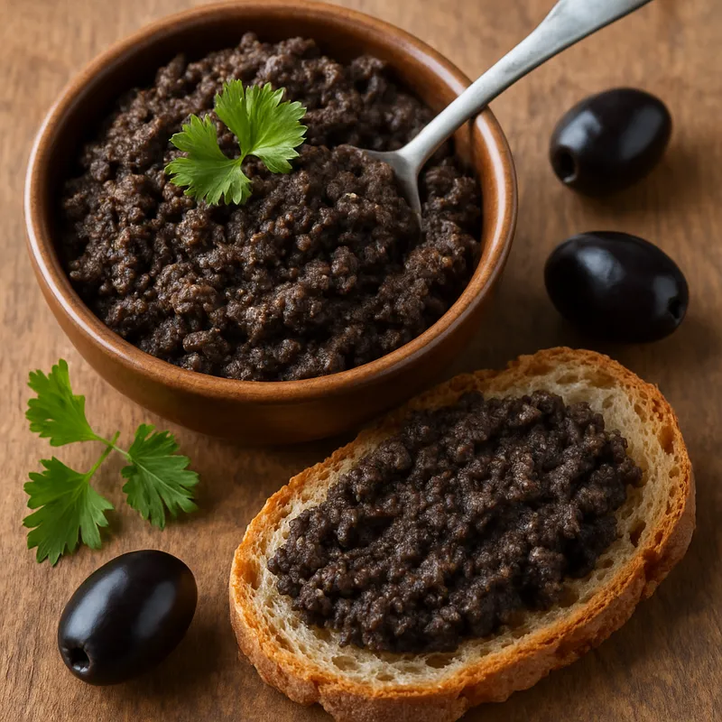 Schwarze Oliventapenade