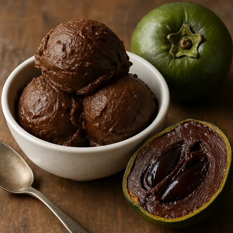 Schwarze Sapote Eis