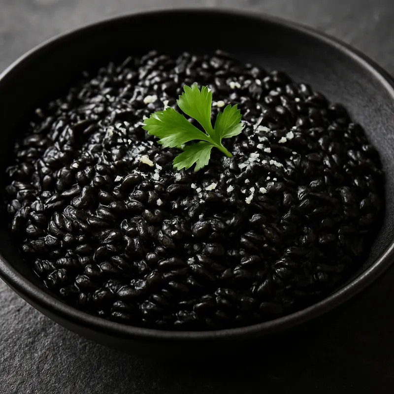 Schwarzes Risotto (Tintenfischtinte)