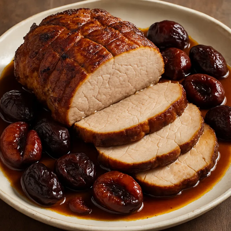 Schweinebraten mit Pflaumen
