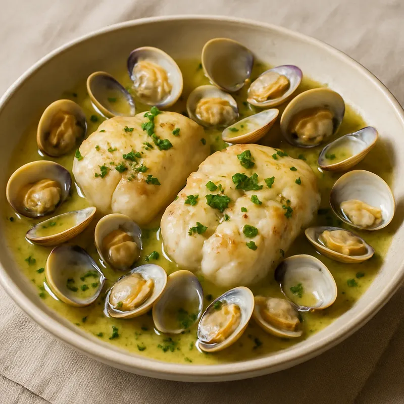 Seehecht mit Venusmuscheln (Merluza Con Almejas)