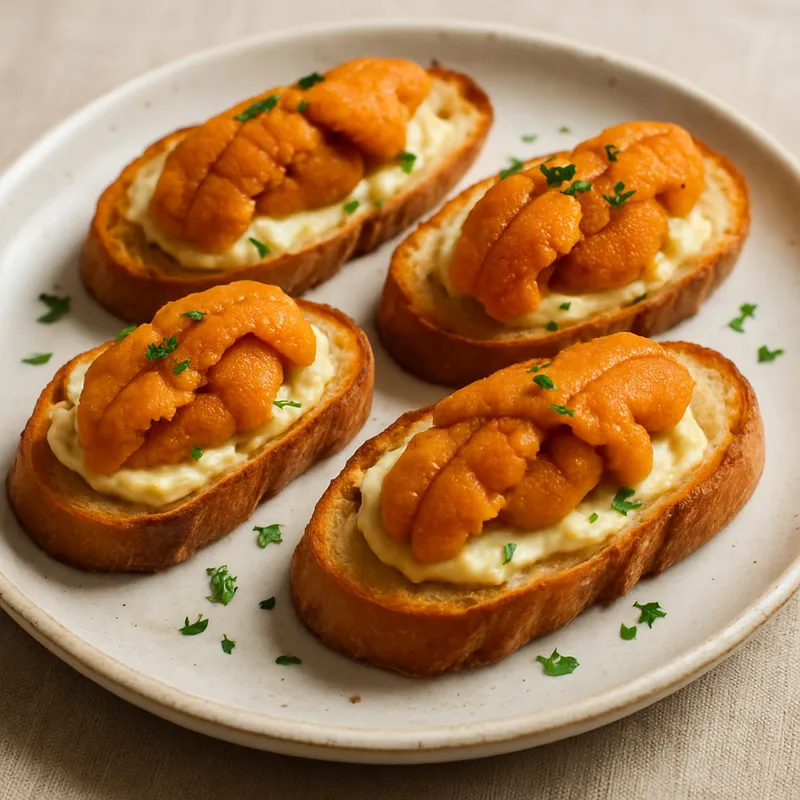 Seeigel-Crostini