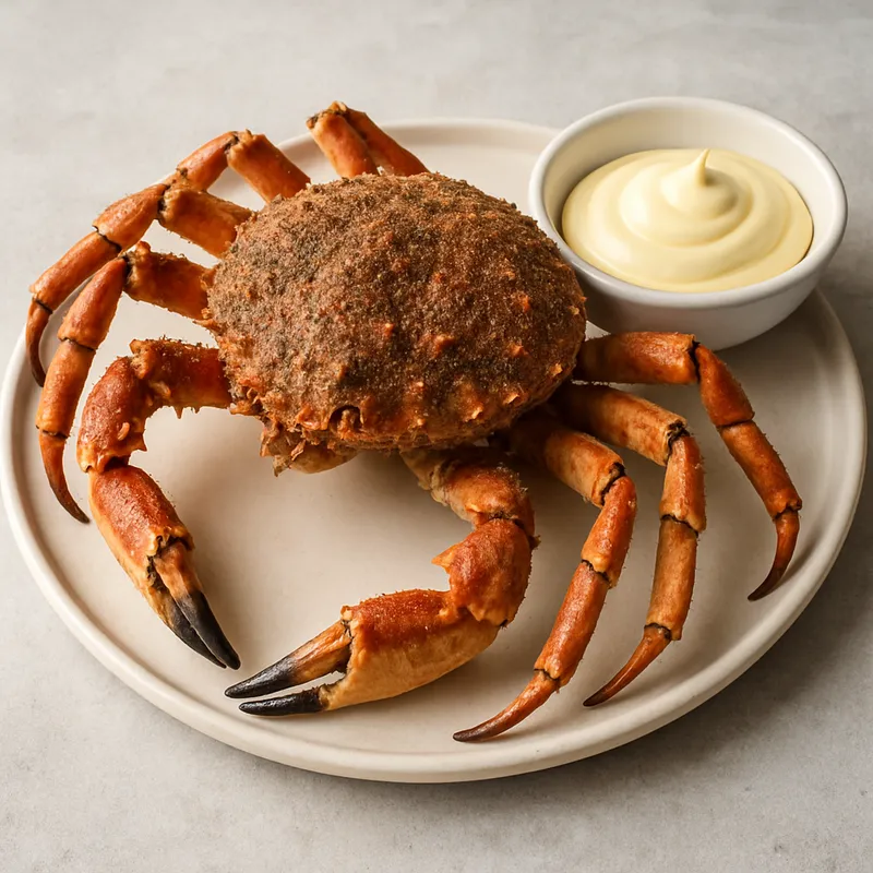 Seespinne mit Mayonnaise