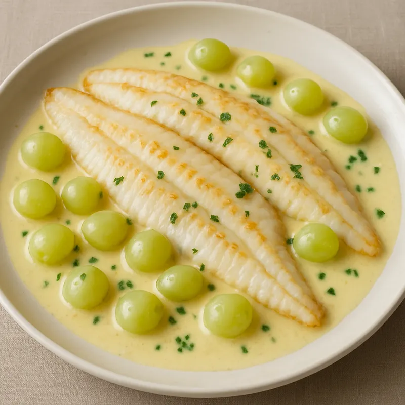 Seezungenfilet Véronique