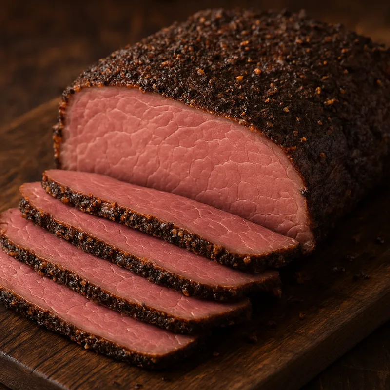 Selbstgemachtes geräuchertes Pastrami
