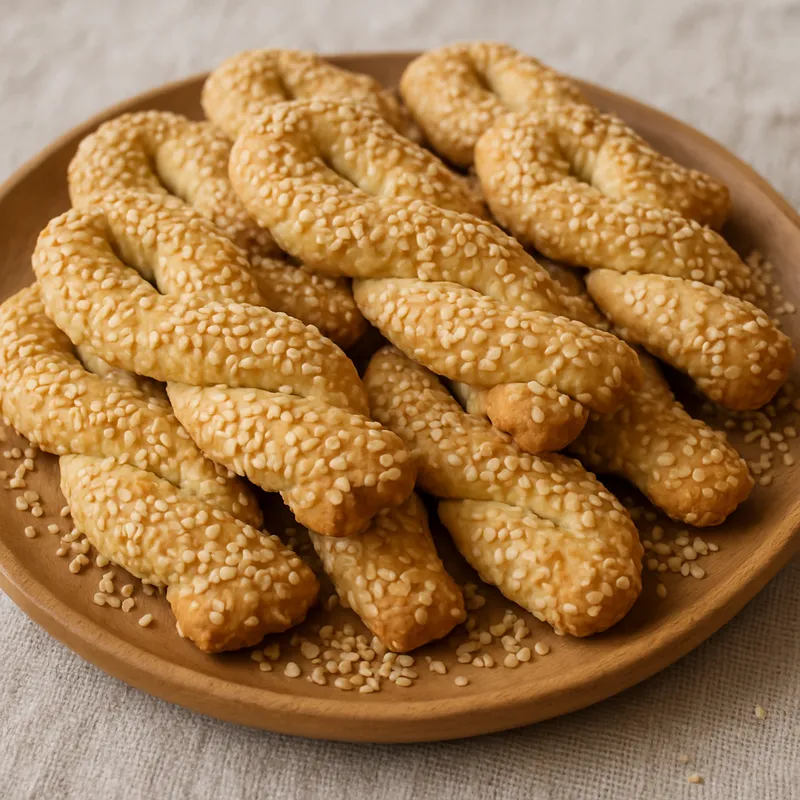 Sesamkekse (Koulourakia Sesame)
