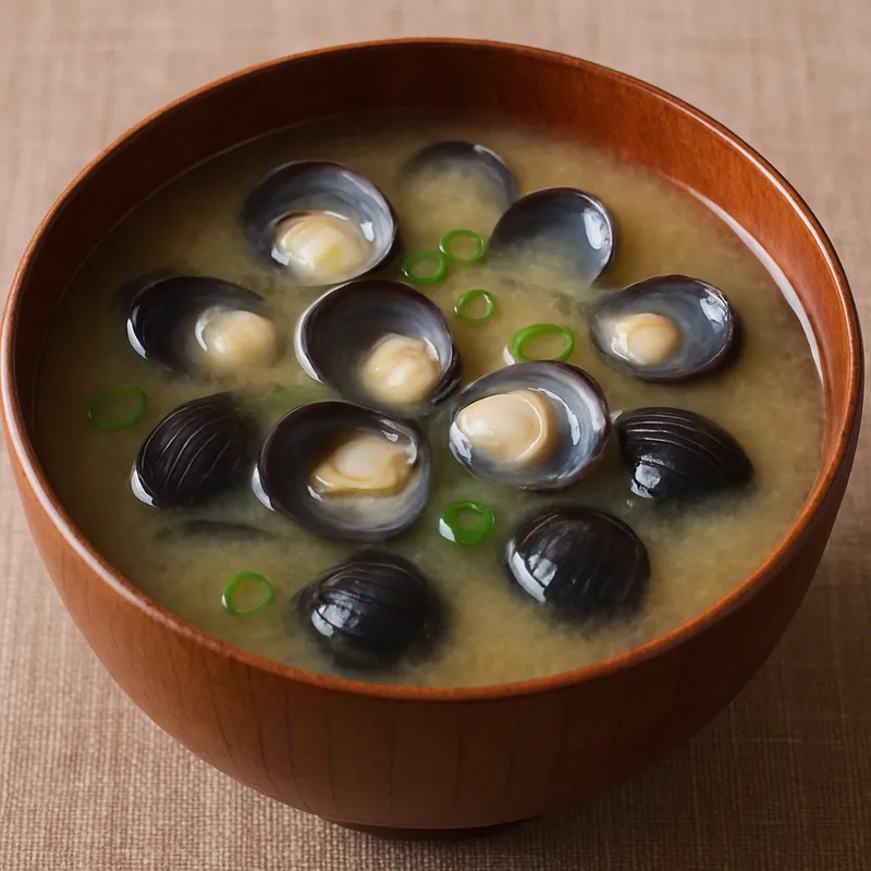 Shijimi-Misosuppe (Süßwassermuschel-Misosuppe)