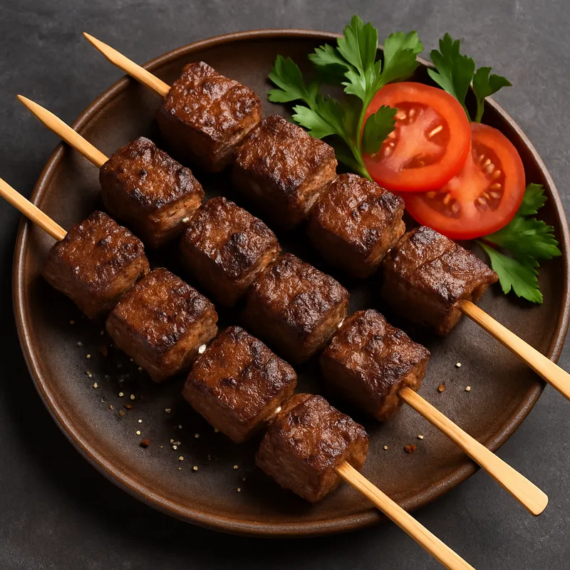 Shish Kebab – Fleischspieß mit Fleischwürfeln