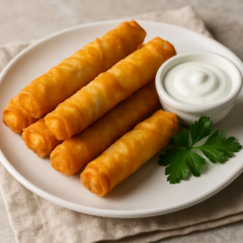 Sigara Böreği (Zigarrenförmiges Gebäck aus der Fritteuse)