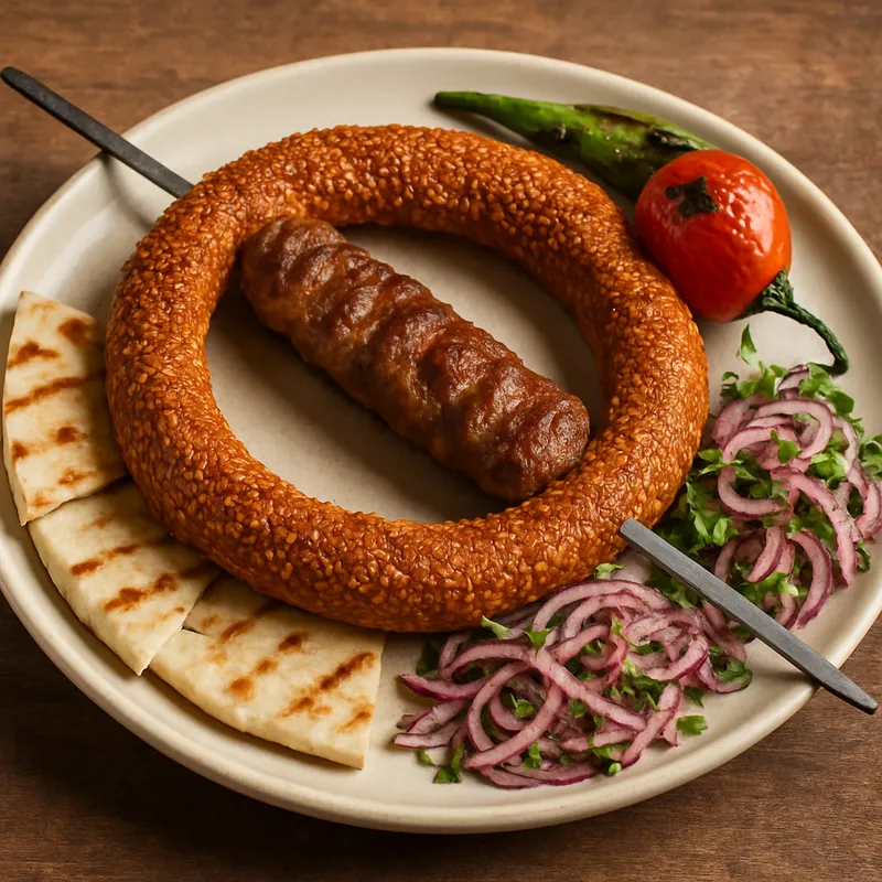 Simit Kebab (Ringförmiger Grillspieß)
