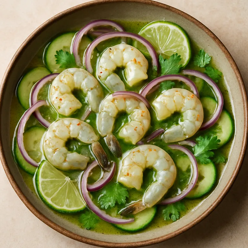 Sinaloa Aguachile (Scharfer Limetten-Garnelen-Salat)