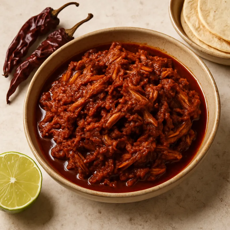 Sinaloa Chilorio (Chili-geschmortes Schweinefleisch)