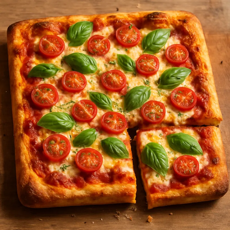 Sizilianische eckige Pizza