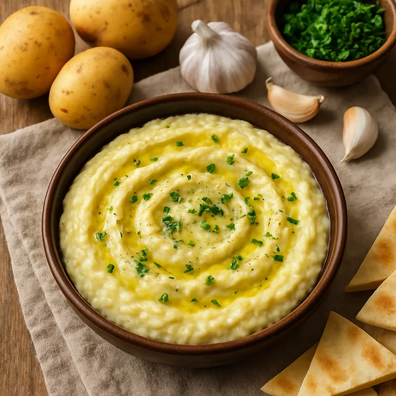 Skordalia (Griechischer Knoblauch-Kartoffel-Dip)