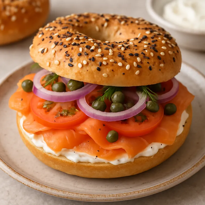 Smoked Salmon Bagel Lox