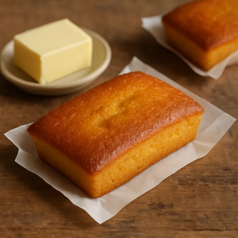 Sobao mit Butter aus Kantabrien