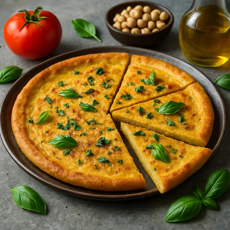 Socca auf Italienische Art (Kichererbsen-Fladenbrot)