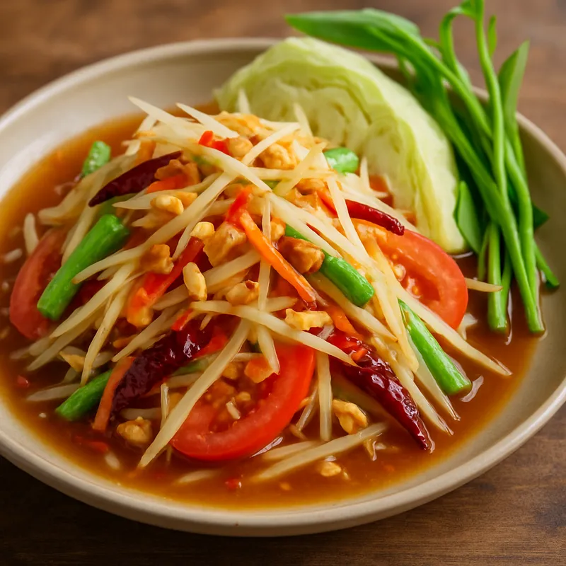 Som Tam Isan (Klassischer Isan Papayasalat)