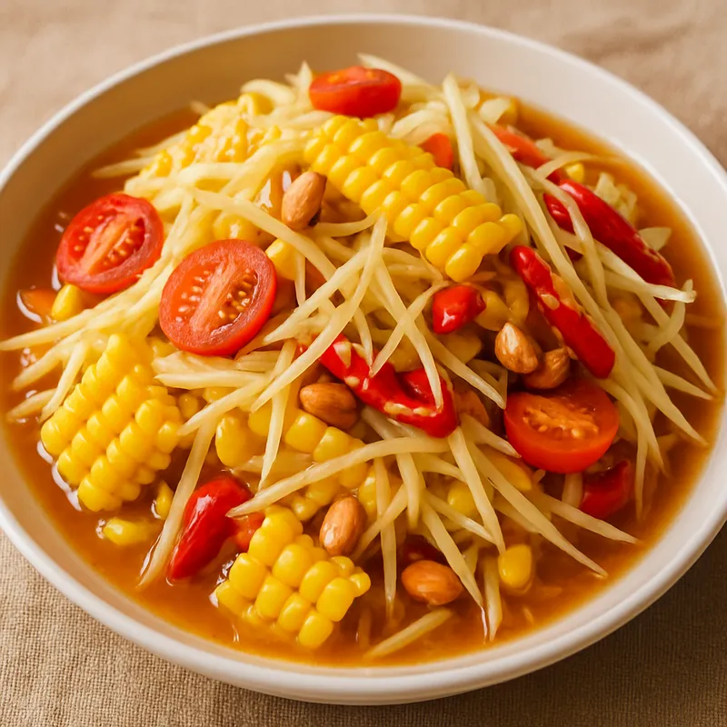 Som Tam Khao Pod (Mais-Papaya-Salat)
