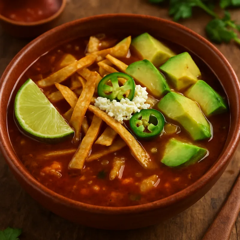 Sopa Azteca (Aztekische Suppe)
