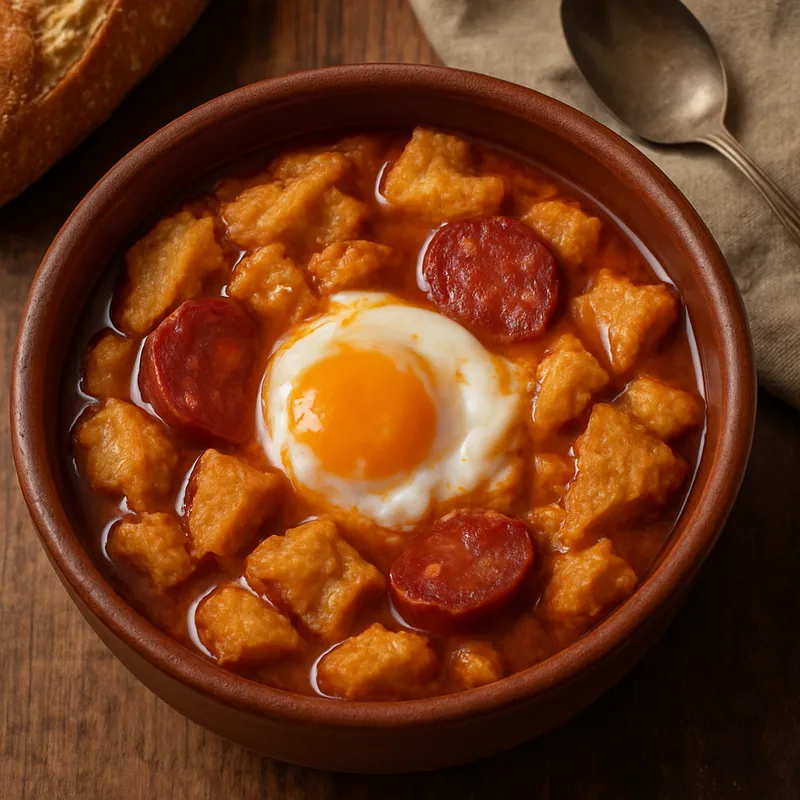 Sopa Castellana (Kastilische Brotsuppe)