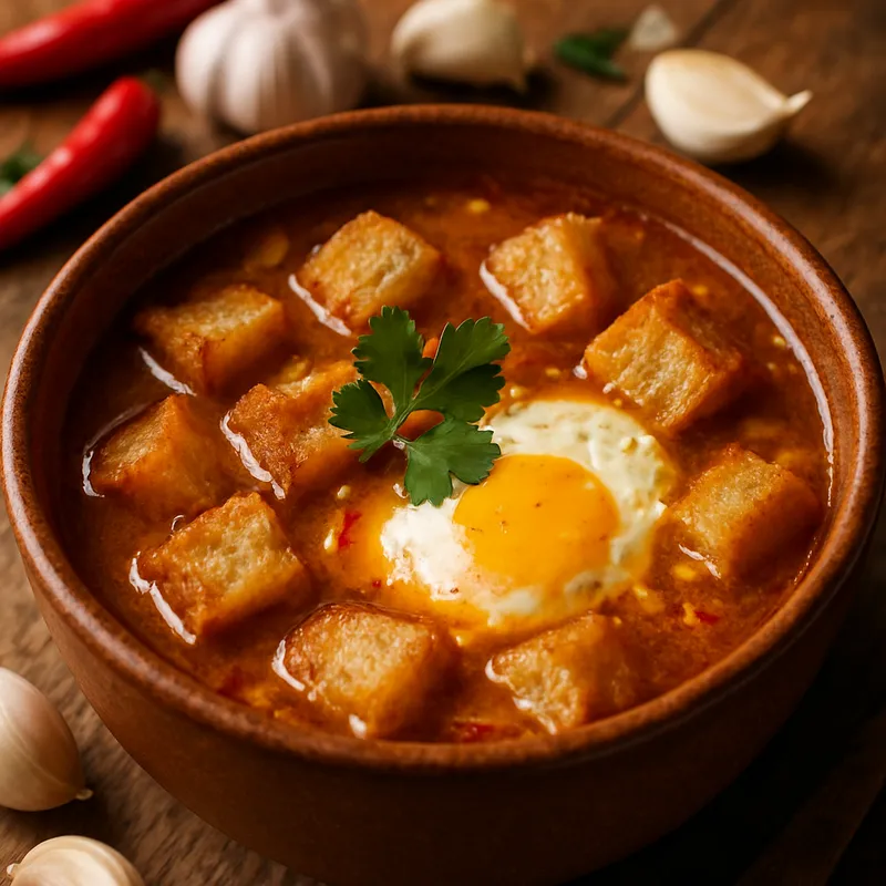 Sopa De Ajo (Mexikanische Knoblauchsuppe)