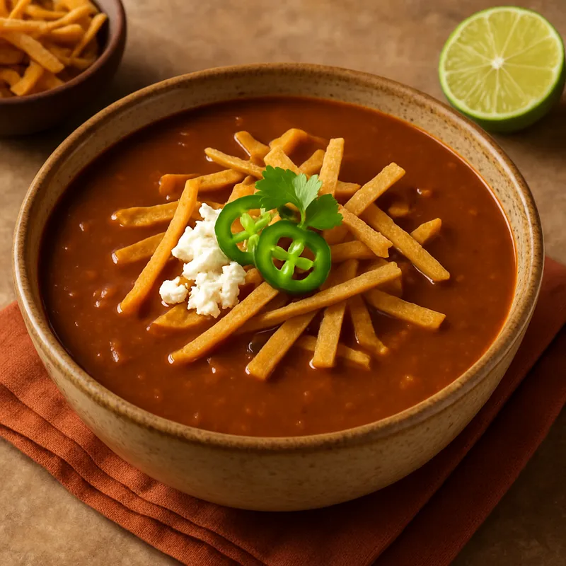 Sopa Tarasca (Bohnensuppe aus Michoacán)