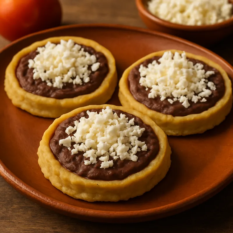 Sopes mit Bohnen und Käse