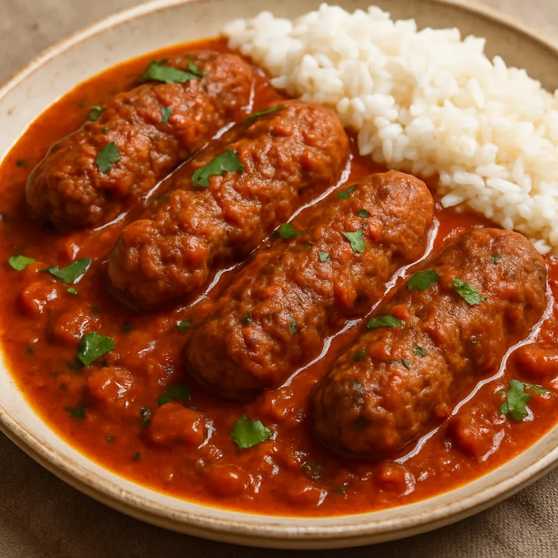 Soutzoukakia Smyrneika (Smyrnaer Fleischbällchen)