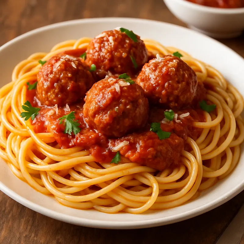 Spaghetti mit Fleischbällchen