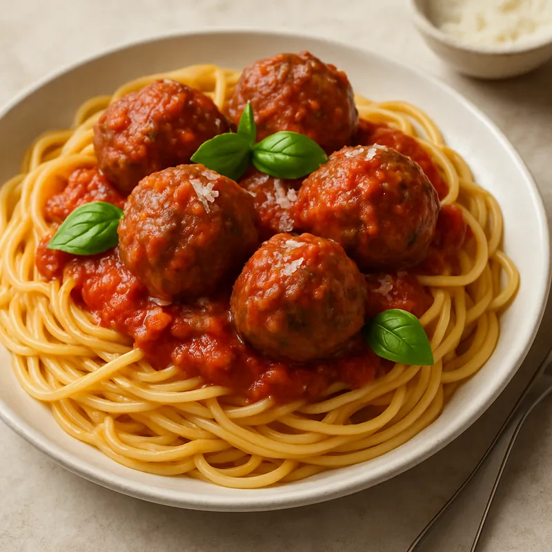 Spaghetti mit Hackfleischbällchen