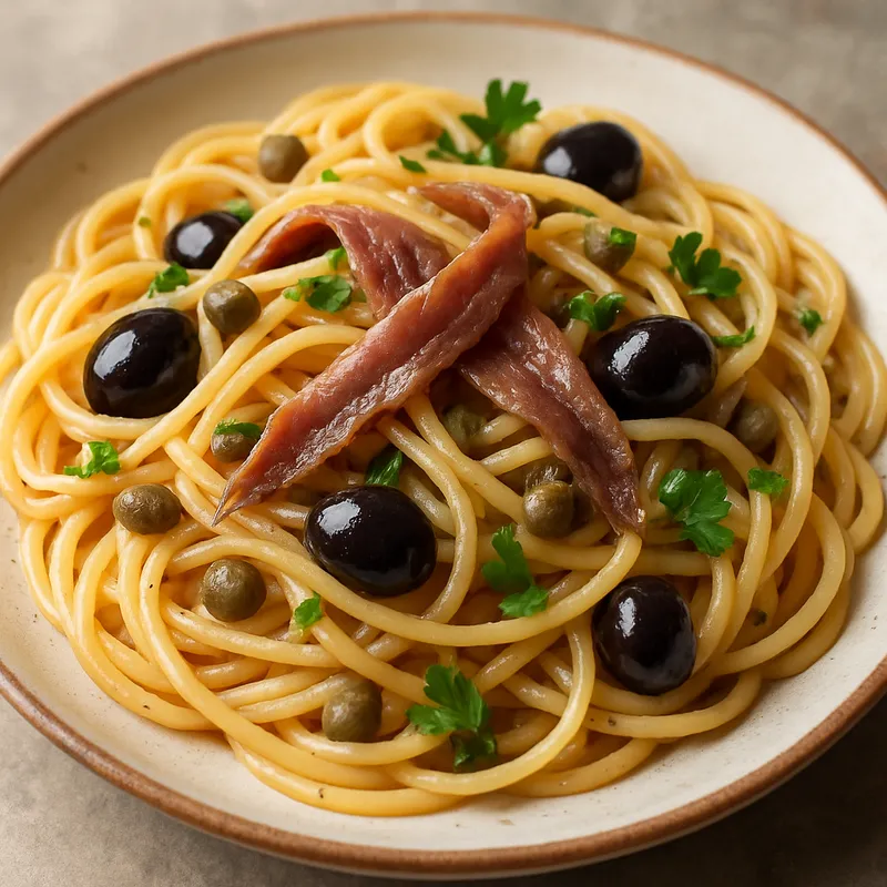 Spaghetti mit Sardellen