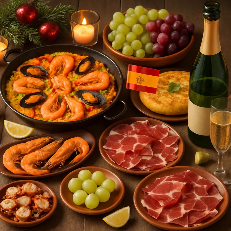 Spanisches Neujahrs-Festmahl