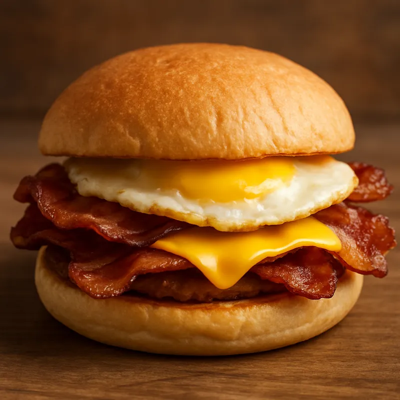 Speck-Ei-Käse-Sandwich