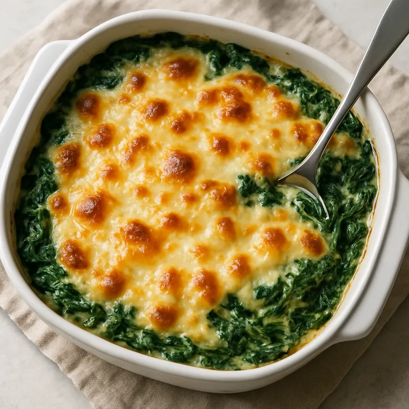 Spinat-Käse-Gratin