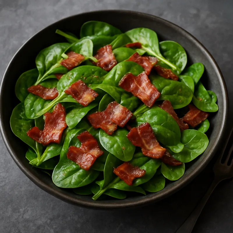 Spinatsalat mit Speck