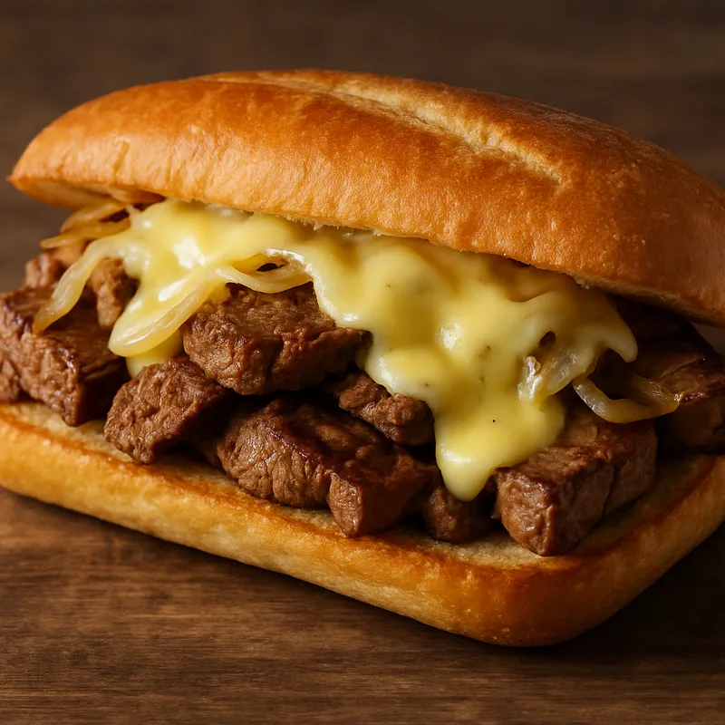 Steak-Sandwich mit Käse