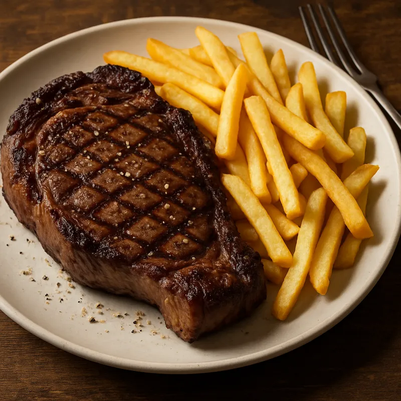 Steak und Pommes frites
